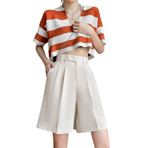 High quality ruby ​​wide leg women's shorts, super cute shape Q707