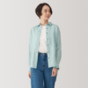 WOMEN'S WASHED LINEN SHIRT WITH REGULAR COLLAR AND LONG SLEEVE